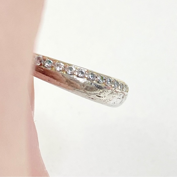 7.0 Kendra Scott Colette Crystal Pave Silver Ring - Picture 9 of 12